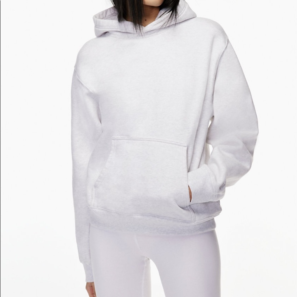 Aritzia Airy Fleece Perfect Hoodie in grey size small